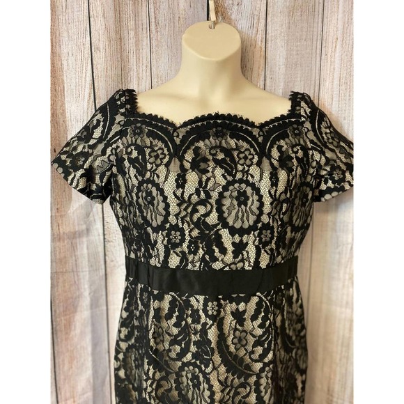 ECAILLE PARIS BEIGE UNDERLAY DRESS 44 - Picture 2 of 6